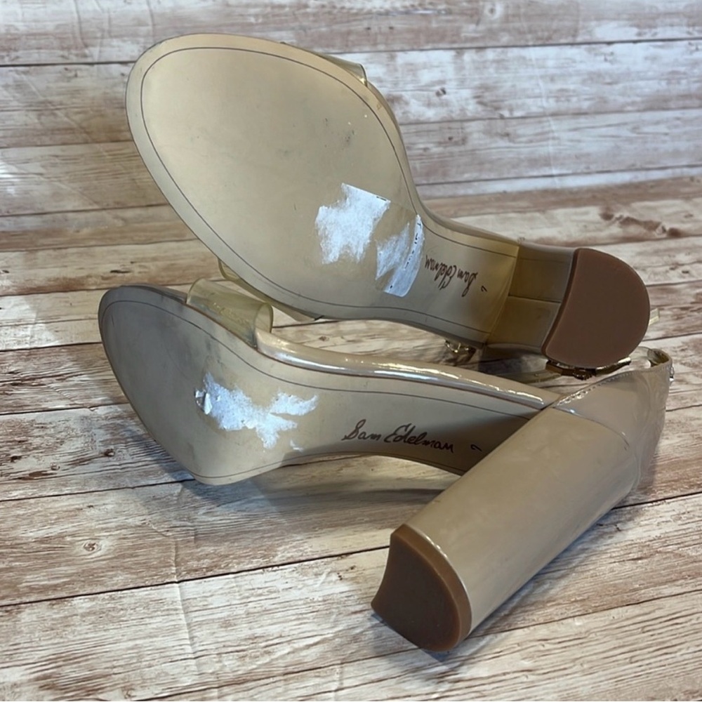 Sam Edelman Yuro Clear Nude Heels - Picture 8 of 13